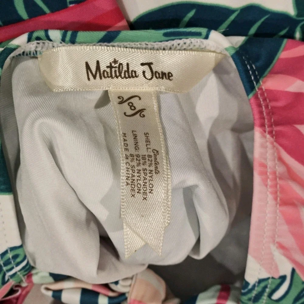 Matilda Jane Enchanted‎ Garden Under The Palms Girls Swimsuit Size 8